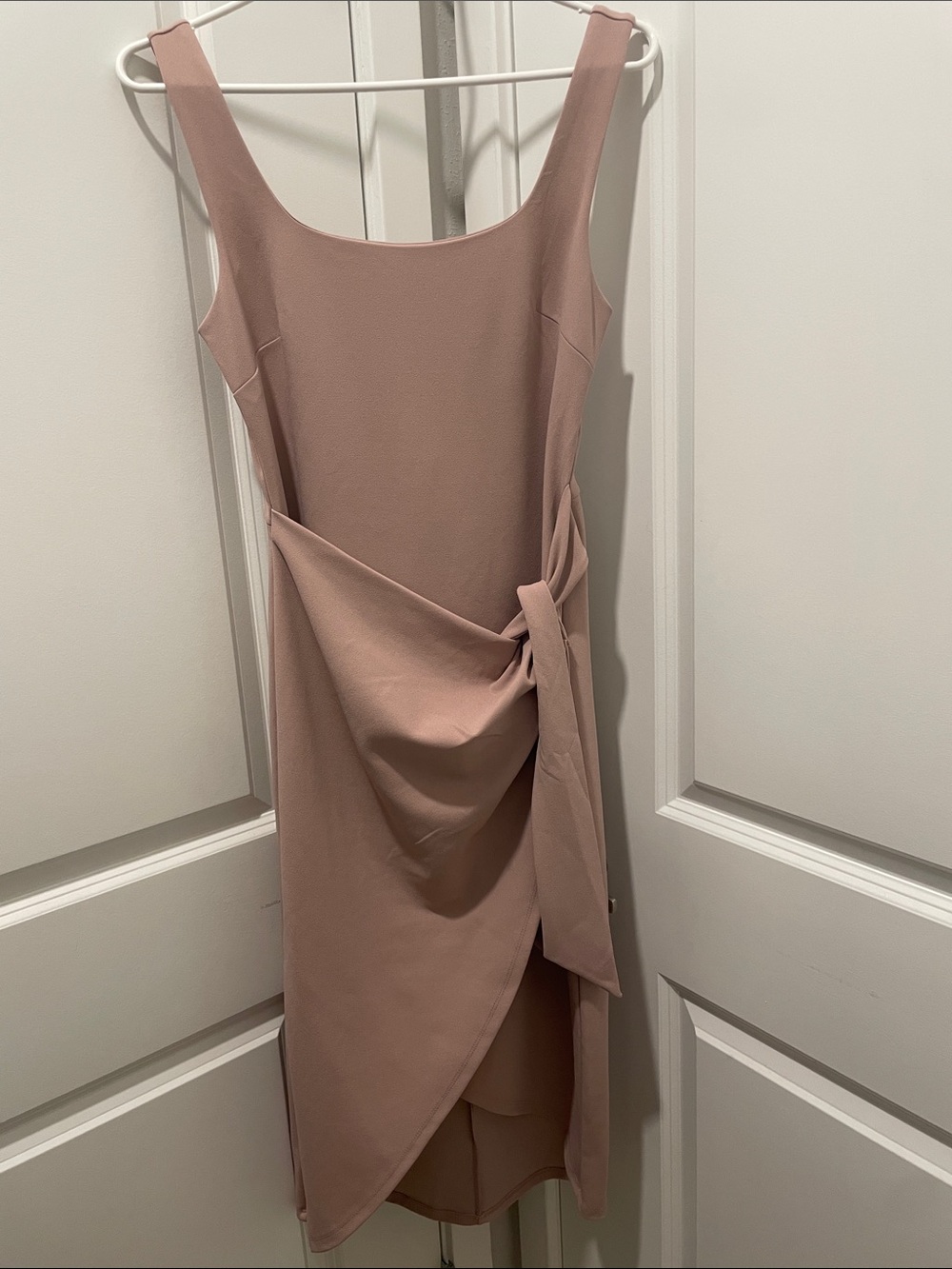 Express Scoop Neck Tie Wrap Midi Sheath Dress NWT Small